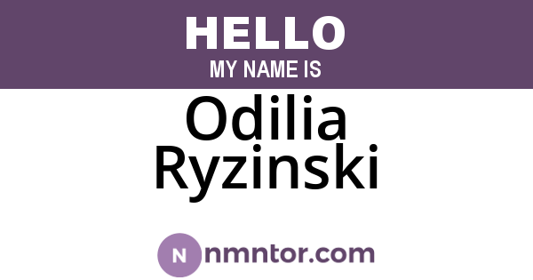 Odilia Ryzinski