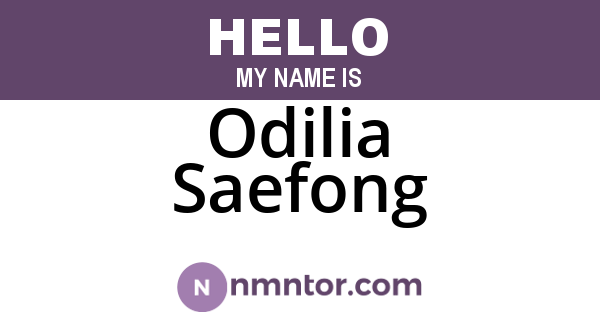 Odilia Saefong
