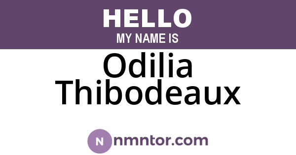 Odilia Thibodeaux