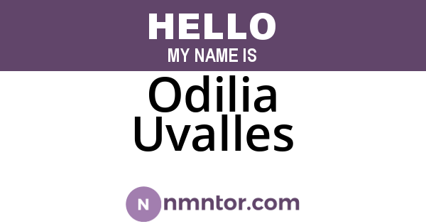 Odilia Uvalles