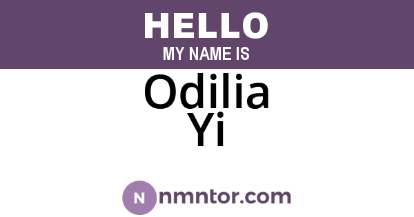 Odilia Yi