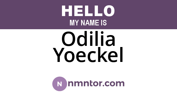 Odilia Yoeckel