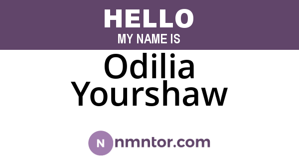 Odilia Yourshaw