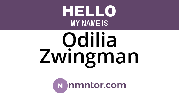 Odilia Zwingman