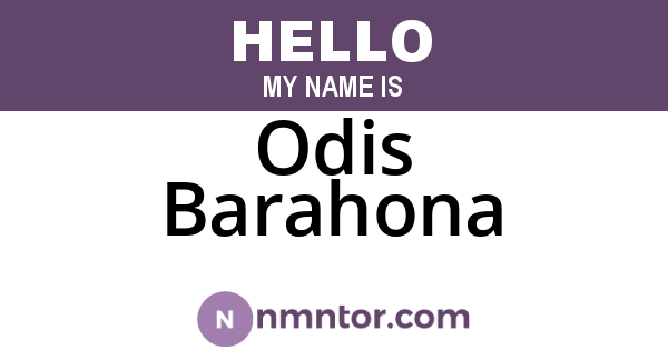 Odis Barahona