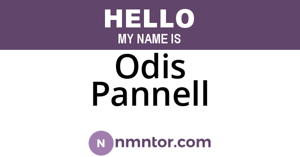 Odis Pannell