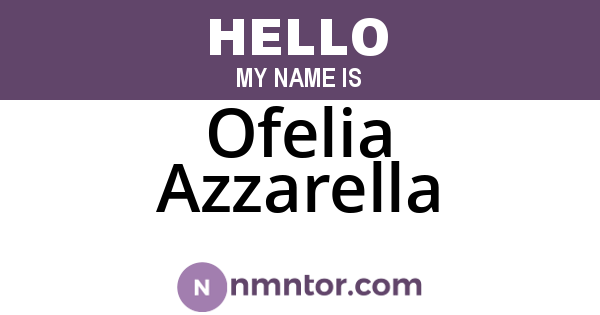 Ofelia Azzarella