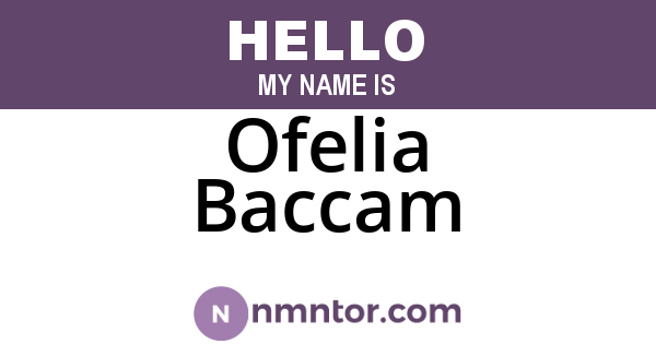 Ofelia Baccam