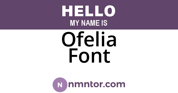 Ofelia Font