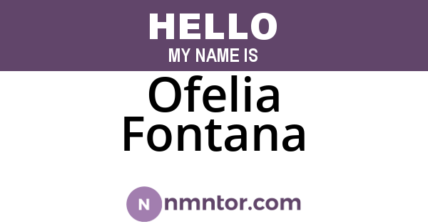 Ofelia Fontana