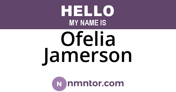 Ofelia Jamerson