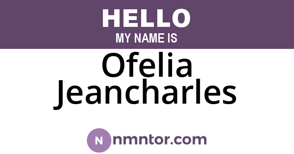 Ofelia Jeancharles