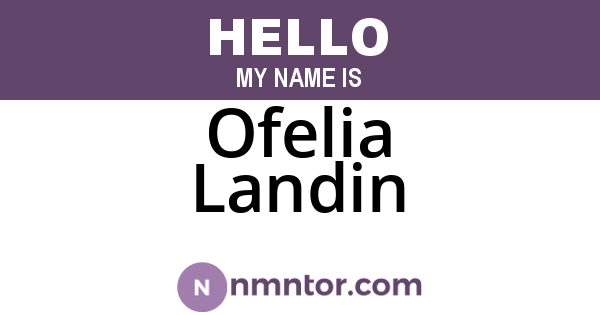 Ofelia Landin