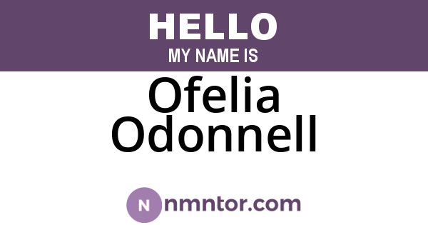 Ofelia Odonnell