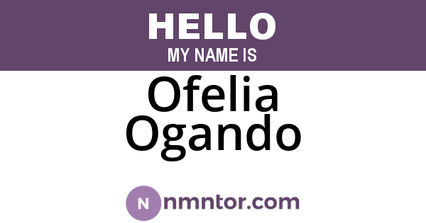 Ofelia Ogando