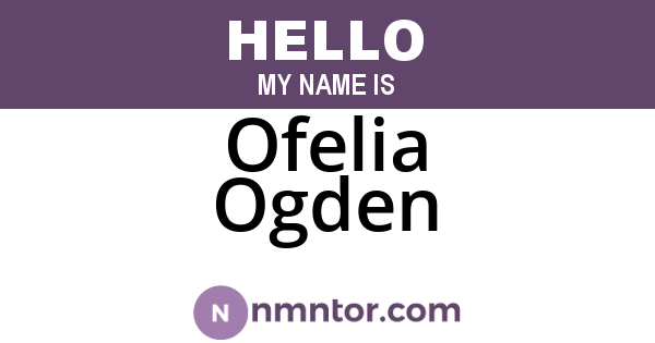 Ofelia Ogden