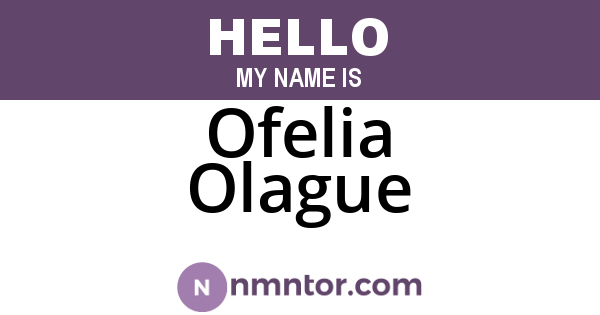 Ofelia Olague
