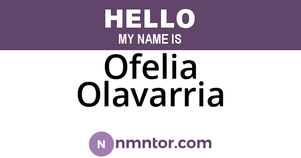 Ofelia Olavarria