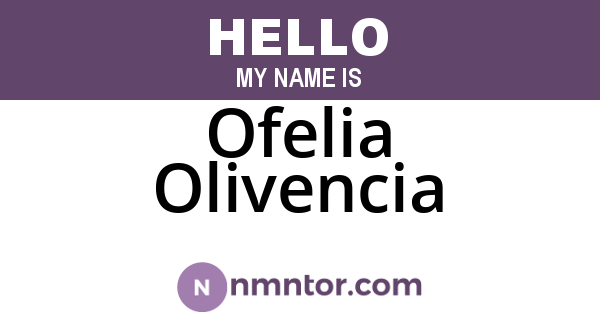 Ofelia Olivencia