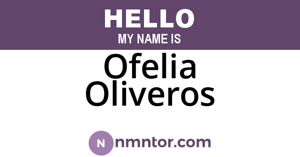 Ofelia Oliveros