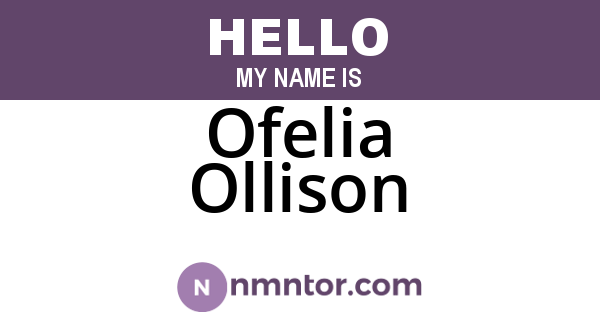 Ofelia Ollison