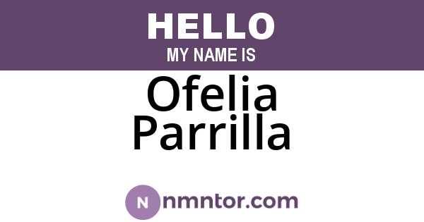 Ofelia Parrilla