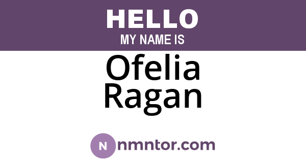 Ofelia Ragan