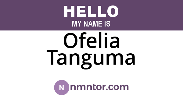 Ofelia Tanguma