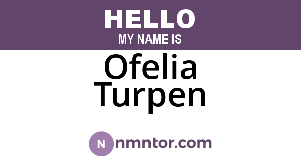 Ofelia Turpen