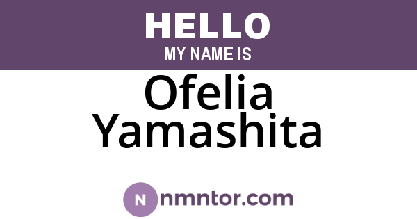 Ofelia Yamashita