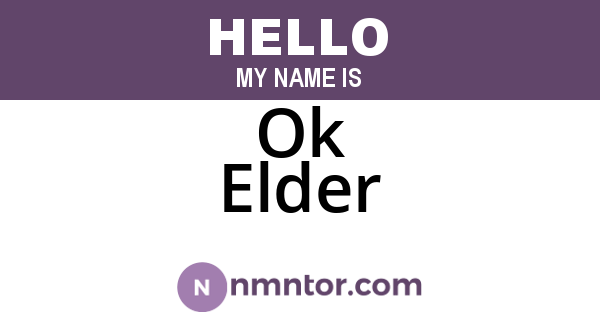 Ok Elder