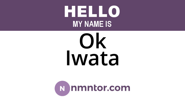 Ok Iwata