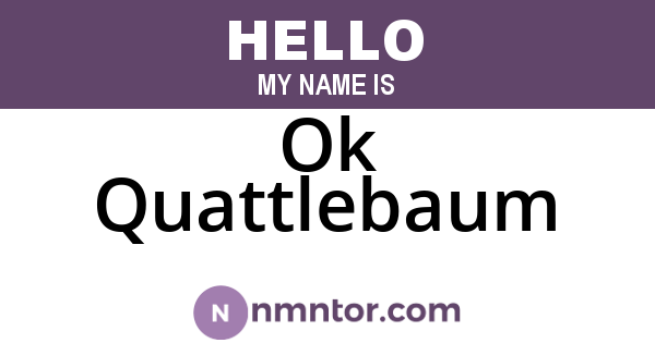 Ok Quattlebaum