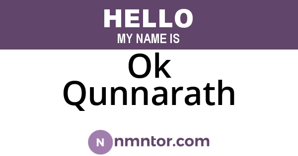 Ok Qunnarath