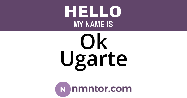 Ok Ugarte