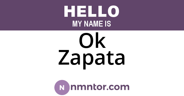 Ok Zapata