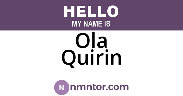 Ola Quirin