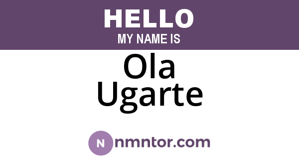 Ola Ugarte