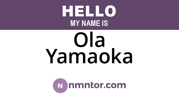 Ola Yamaoka