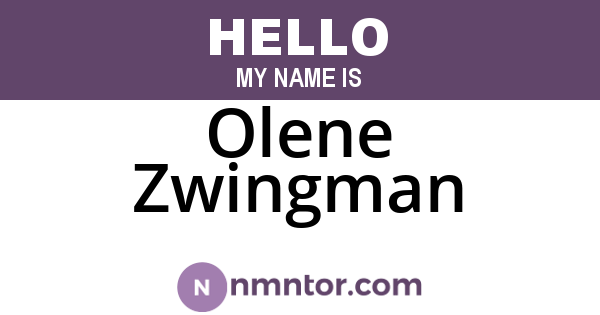 Olene Zwingman
