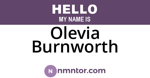 Olevia Burnworth