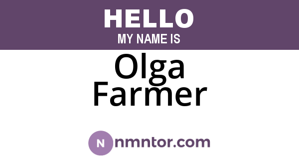 Olga Farmer