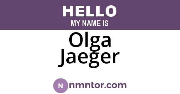Olga Jaeger