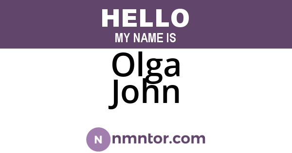 Olga John