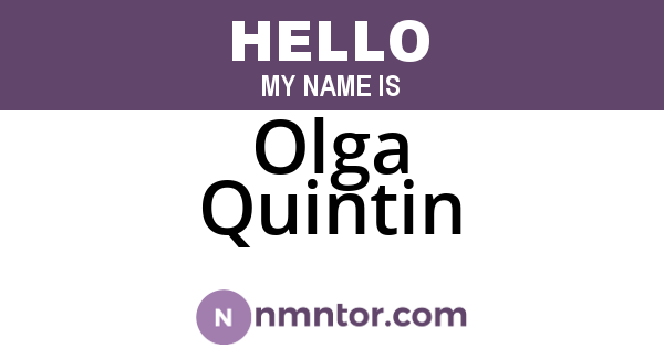 Olga Quintin
