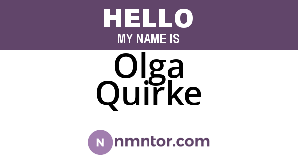 Olga Quirke
