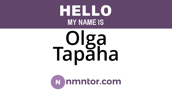 Olga Tapaha