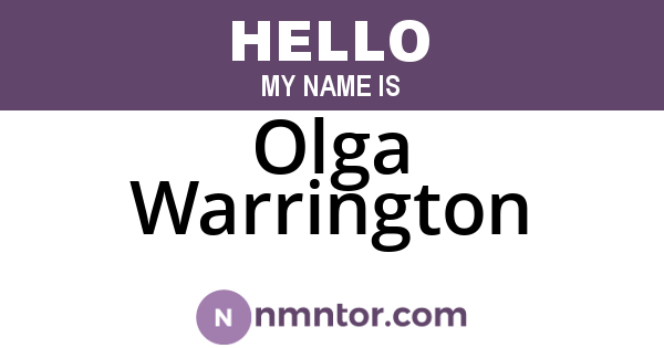 Olga Warrington