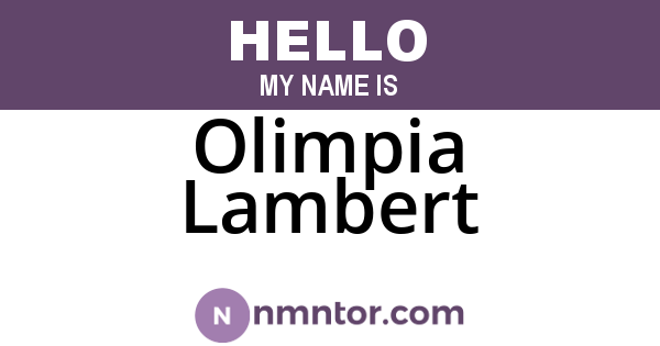 Olimpia Lambert