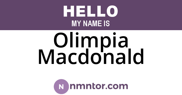 Olimpia Macdonald